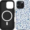 Compatible with iPhone 16 Pro Max Case [Compatible with MagSafe] -8ft Drop Tested Slim Soft TPU Cover Phone Case 6.9" (Blue Floral, iPhone 16 Pro Max 6.9") Loral, iPhone 16 Pro Max 6.9"