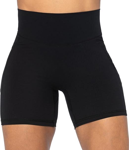 Sunzel4" Biker Shorts Black for Yoga, Size XL