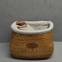 GRANNY SAYS Bike Basket Front, Natural Rattan Wicker Bike Baskets, Bicycle Basket with Cup Holder, Handmade Woven Bike Baskets for Women and Men, Storage Basket for Beach Cruisers, Ebikes