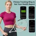 Smart Ring for Women & Men, Fitness Tracker Ring with Heart Rate Monitor, HRV, Sleep Tracking, No Subscription Fee, 10ATM Waterproof Activity Ring for Android & iPhone (Silver, 9#)