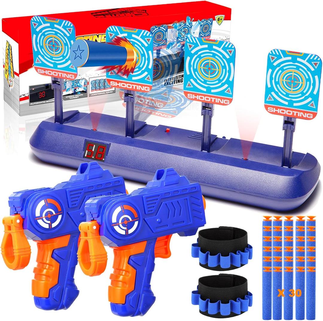 Targets for Nerf Guns, Electronic Auto Scoring Digital Reset Shooting Target for Nerf Practice, Ideal Gift Toy for Kids, Teens, Boys & Girls (4 targets)