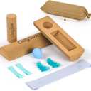 CuttySark Balance Board 6-in-1 Foot & Ankle Strengthener Kit, Premium Natural Cork Balance Trainer With Massage Roller&BallToe Resistance Band, Toe braces, Yoga Resistance Band, Storage Bag, Improve Foot Function, Boost Stability & Mobility