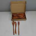 Geiserailie 24 Pcs Wooden Utensils for Eating Wooden Spoon Fork Knife Cutlery Set Kitchen Wood Dinner Flatware Tableware Set Includes Spoon, Fork, Knife (Phoebe Wood)