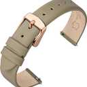 ANNEFIT Watch Bands for Men Women, Top Grain Leather Watch Strap with Quick Release, Band Width 20mm