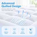 Westmonth Mattress Pad, Premium Quilted 1000gsm Luxury Extra Thick Mattress Topper, Store Mattress Topper, Deep Pocket Pillow Top, Breathable & Fluffy Soft for Queen, King&Cal King Size (White, Queen)
