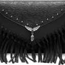 Western Crossbody Purse for Women Festival Cowgirl Fringe Bag with Adjustable Strap