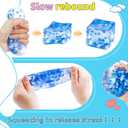 2 x Squeeze Stress Ice Cube, Squeeze Toys Ice Cube for Kids Adults Squishies Stress Relief, Sensory Toys for Kids with Autism, Fidgets for Classroom Prize Toys