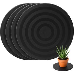 Lazy Susan Turntable Stand 8 Inch - Heavy Duty Non-Skid Swivel Base with Steel Ball Bearings | 360° Rotation for Plants, Monitors, TVs, Models, Crafts (8 INCH-4PC)