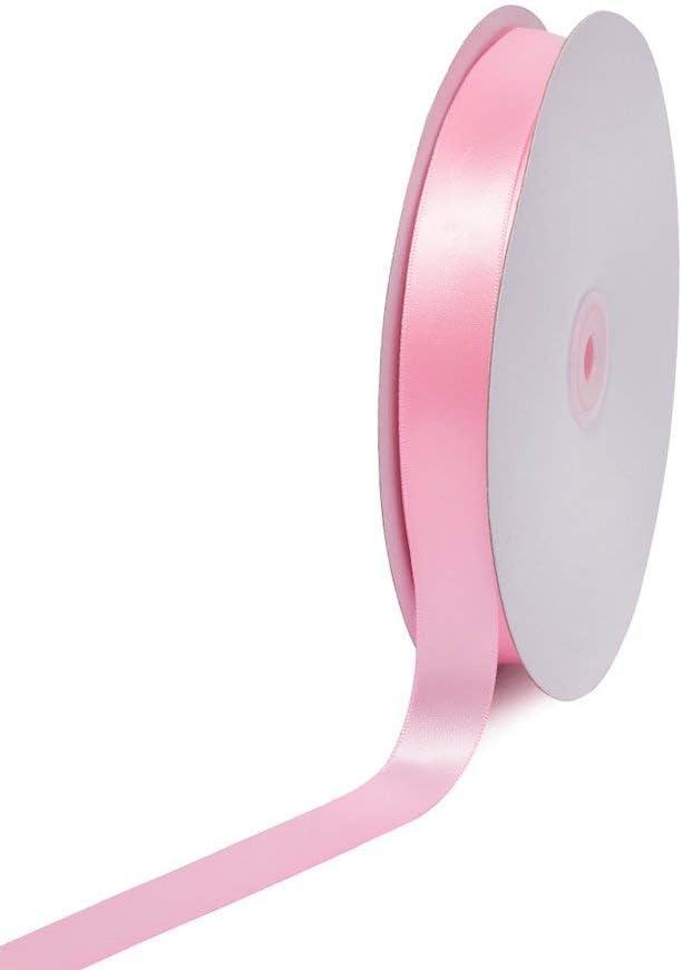 Creative Ideas Solid Satin Ribbon, 7/8" by 100 Yard, Pink, Solid