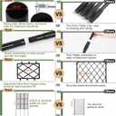 5.25FT Garden Trellis Support Fence,Metal Wall Lattice Climbing Frame for Climbing Plants Outdoor, Black Iron Pipe Fence for Potted Plants Indoor for Ivy Vines Vegetable Flower, Patio, Lawn, Yard