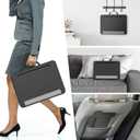 Lap Desk - Portable Laptop Desk Fits up to 15.6 inch Laptops, Wrist Pad, Storage Function, Tablet & Phone Holder, Laptop Stand for Home Office Study (Black & Dark Gray)