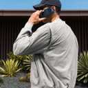 NORTHYARD Men's Bomber Jacket Lightweight Casual Windbreaker Zip Up Fashion Windproof Coat Spring Fall (Gray, XL)