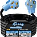Elecan Dryer EV Extension Cord 15 FT, 4 Prong 30 Amp NEMA 14-30P to 14-30R Extension Cord Cable for Dryer Power Extension and Level 2 EV Charging Tesla,Heavy,Waterproof,10AWG 125/250V-ETL-Blue-15FT