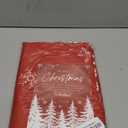 Softalker Christmas Tablecloth Rectangle 52x70 Inch, Winter Xmas Trees Red Table Cloth, Stain Resistant Farmhouse Fabric Table Cover for Holiday, Dinner, Party