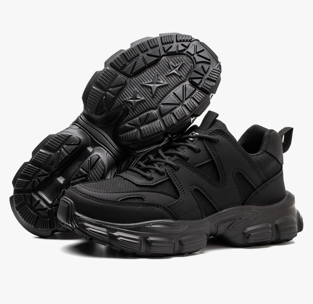 Safety Shoes Women Steel Work Trainer Shoes Lightweight Industrial Non Slip Breathable Shoes Sneakers, Size: 7