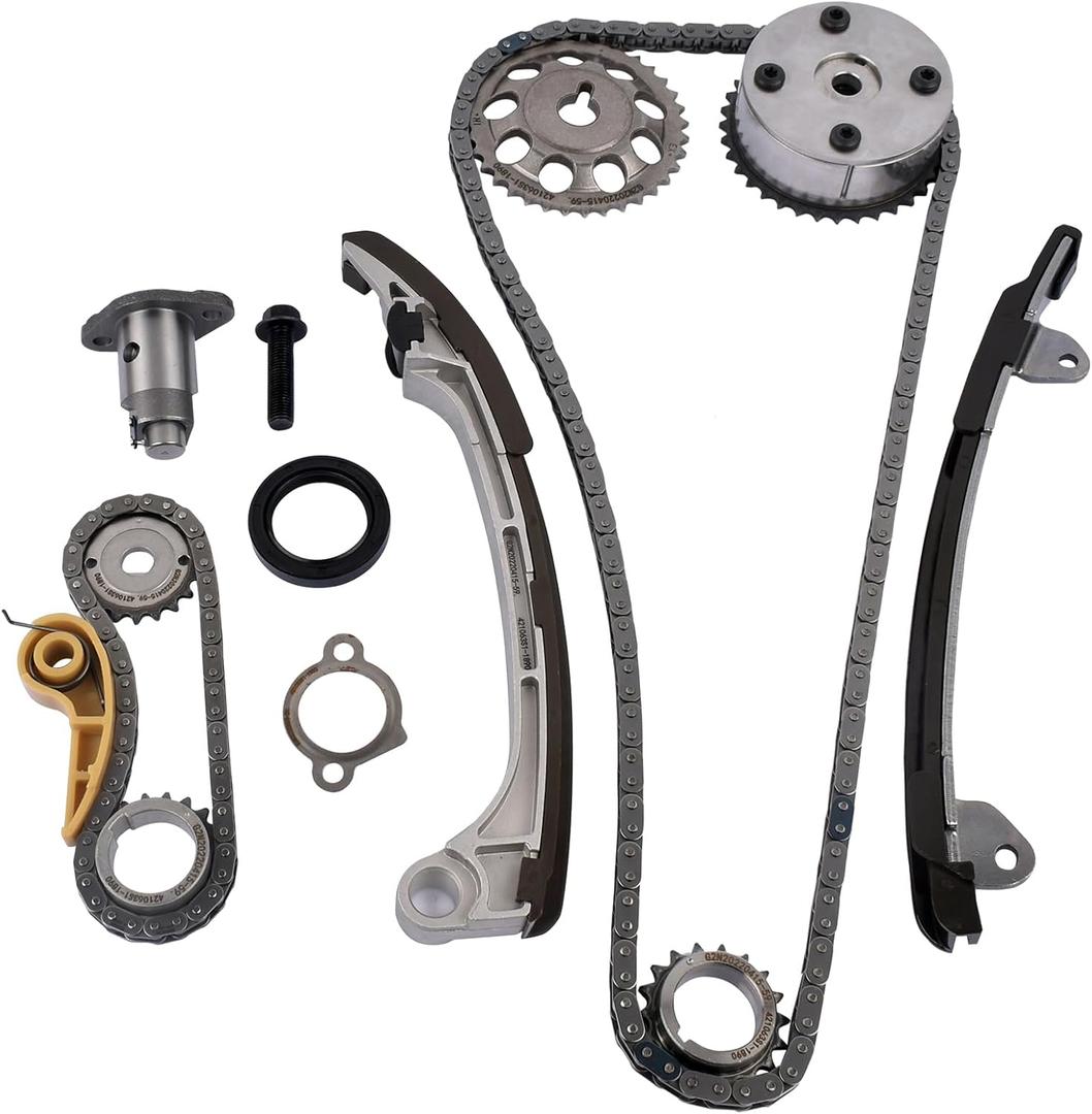 GELUOXI TK922 Timing Chain VVT Sprocket Kit Replacement for 2001-2015 Toyota RAV4 Highlander Scion tC xB Pontiac Vibe Solara Matrix Camry 2.4L 2AZFE GELUOXI TK922 Timing Chain VVT Sprocket Kit Replacement for 2001-2015 Toyota RAV4 Highlander Scion tC xB Pontiac Vibe Solara Matrix Camry 2.4L 2AZFE