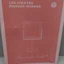 Ruacq Makeup Mirror with Lights, 4000mAh Rechargeable Magnifying Mirror with Light, 1X/10X, Height Adjustable Bathroom Vanity Mirror, 3 Colors, Adjustable Brightness (Matte Black)