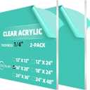 12 x 12” Black Acrylic Sheet Plexiglass – 1/8” Thick; Use for Craft Projects, Signs, DIY Projects and More; Cut with Cricut, Saw or Hand Tools – No Knives