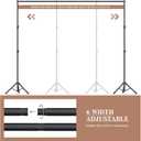 Backdrop Stand 108ft (WH) Adjustable Backdrop Support Ground Kit Photography Photo Shoot Backdrop Stand for Parties with Sandbags, Spring Clips, Carrying Bag