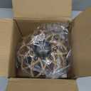 Boho Rustic Industrial Woven Pendant Light, Hand-Woven Rattan Hemp Rope Mini Cage Hanging Lamp, Adjustable Height, Farmhouse Retro Shade Light Fixtures for Kitchen Island Hallway Living Room Cafe Bar