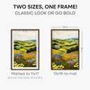 Homeforia 13 by 19 Picture Frame Brown Wood, Mortise & Tenon Walnut 13x19 Poster Frames with Mat 11x17 for Wall, 19x13 Dark Wooden Frames Matted to 11 x 17 inch Art, Tempered Glass, Wall Kit, Set of 1