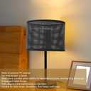 Hollow Lampshade, Rattan SquareHollow Carved Lampshade, Retro Cylinder Lamp Shade Compatible with E27 E14 for Ceiling Floor Wall Lamp