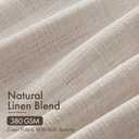 MIULEE 4 Panels Pinch Pleated Linen Curtains 84 Inches Long Cream White, 40"W x 84"L
