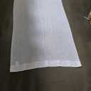 White Sheer Linen Curtains White Curtain, 
2 Panels
 7x4 FT