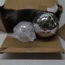 Haull 8 Pcs Large Disco Ball Set Silver Mirror Disco Reflective Ball with Hanging Ring Party Ornament Decoration for Stage Club Ballroom Dance Hall Wedding Prom Props(8'', 6'', 4'')