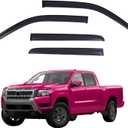 Window Visors Rain Guards fits Nissan Frontier Crew Cab 2022-2026, Window Wind Deflectors Vent Shades Accessories, Out-Channel, Dark Smoke 4 Pcs, 2023 2024 2025