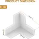 uxcell Corner Protectors, 8 Pcs Table Corner Protectors, Furniture Corner Guard and Edges Safety Bumpers for Table Edges and Sharp Corners (3D-Shaped, White)