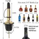 Pafusen 24 Pack Liquor Bottle Pourers, Liquor Pour Spout for Liquor Bottles, Stainless Steel Olive oil Dispenser Spout, Alcohol Pourer Spouts Dust Caps Covers Fixed, Gold