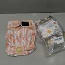 Langsprit Washable Female Dog Diapers (3 Pack) -Doggie Reusable Diapers for Doggy Puppy Female in Period - Highly Absorbent Dog Heat Panties with Adjustable Snaps (Rabbit, Owl, Lion, Large)