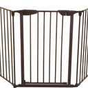 Dreambaby Newport Adapta Baby Gate - Use at Top or Bottom of Stairs - for Straight, Angled or Irregular Shaped Openings (Brown)