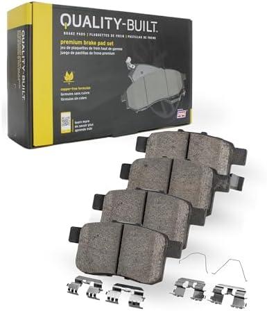 QUALITY-BUILT Premium Ceramic Brake Pads set, 1001-0325C Compatible with 2003-2024 Buick/Cadillac/Chevrolet/Ford/Honda/Hyundai/Mitsubishi/Pontiac/Saab/Subaru/Tesla/Toyota/Volvo, Hardware Included