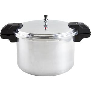 IMUSA USA A417-80807 16Qt Jumbo Stovetop Pressure Cooker with Regulator and Side Handles, Silver