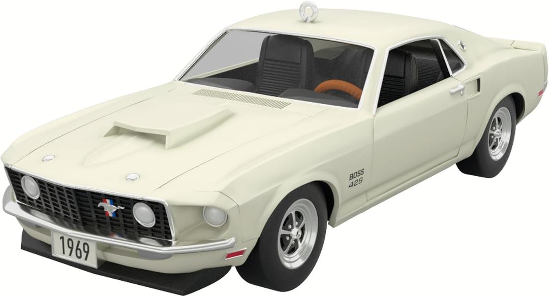 Hallmark Keepsake 0.7" Mini Christmas Ornament 2024, Lil' Classic Cars 1969 Ford Mustang Boss 429 2024, Metal, Gifts for Car Collectors