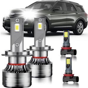 for Ford Explorer 2011-2015 Fog Lights Bulbs Combo, 4pcs Super Bright White Dual Beam and Fog Lights Blubs Package for Ford Explorer 2011-2015 Fog Lights Bulbs Combo, 4pcs Super Bright White Dual Beam and Fog Lights Blubs Package