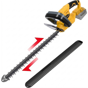 Hedge Trimmer Compatible with Milwaukee 18V Battery (Tool Only), Cordless Bush Trimmer with 1600RPM Brushless Motor, 22 Inches Steel Blade with 3/5'' Cutting Capacity (No Battery) Yellow
