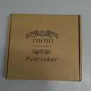 Potricher 7 x 7 Inch DIY Scrapbook Album 40 Pages Hardcover Kraft Paper Scrap Book Photo Albums Memory Book for Wedding and Anniversary Family (Yellow, 7 Inch)