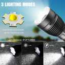 3000LM Diving Flashlight IPX8 Waterproof Scuba Light 3 Modes Rechargeable Underwater Light for Snorkeling, Ideal Gift for Divers and Underwater Sports Enthusiasts