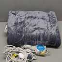 Homemate Heated Electric Blanket Queen Size - 84"x90" Heating Bed Blanket Throw with 10 Heating Levels 8 Hours Auto Off Fast Heating Over-Heat Protection Ultra Soft Flannel ETL Certified, Grey