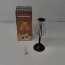 Cordless Table Lamps for Home,Table,Dining Room, Gold Rechargeable Lamps, USB Charge 12'' Tall LED Brass Portable Outdoor Indoor Table Lamp with Built-in Dimmer (Black-White)