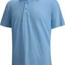 Damipow Premium Golf Shirts for Men Dry Fit Performance Polo Short Sleeve Collared Shirt (Blue, XXXL)
