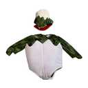 Baby 2 Piece Dinosaur Egg Halloween Costume Boys Girls Long Sleeve Romper Cartoon Party Cosplay Set（Green)( Size 12)