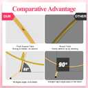 Wokceer Round Backdrop Stand 5FT Circle Balloon Arch Frame Circle Backdrop Stand Gold Round Arch for Wedding Birthday Party Bridal Shower Anniversary Event Ceremony Decoration
