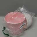 Mini Pink Desktop Trash Can with Swing Lid, Resin Bow Accent 3.5L Compact Odor Control Small Waste Bin, Durable Plastic Tabletop Garbage Pail, Exclusive Only for Desktop Tiny Garbage Storage