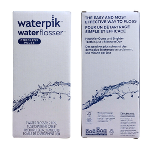 Waterpik Cordless Pulse Rechargeable Portable Water Flosser for Teeth, Gums, Braces Care and Travel with 2 Flossing Tips, Waterproof, ADA Accepted, WF-20 Gray