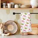 Giosve Western Kitchen Towels, Cactus Decor Hand Towels for Bathroom, Preppy Pink Cowgirl Hats Decorative Dish Tea Towels for Kitchen, Western Bathroom Decor, 16x24 Inch