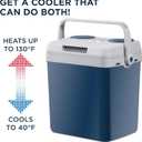 Ivation Electric Cooler & Warmer with Handle |27 Quart (25 L) Portable Thermoelectric Fridge For vehicles & Trucks| 110V AC Home Power Cord & 12V Car Adapter for Camping, Travel & Picnics